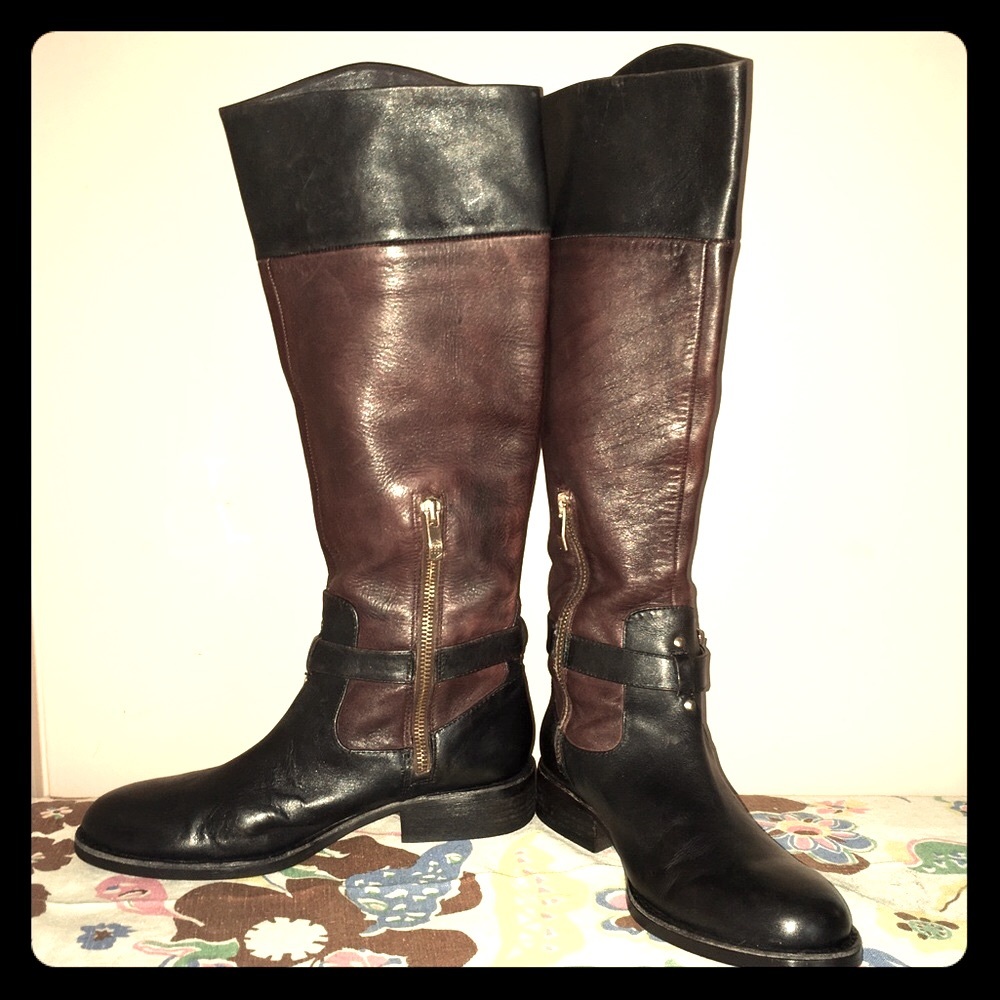 Classic leather riding style boots
